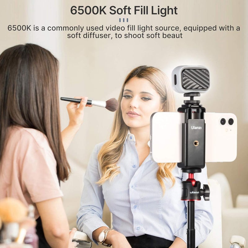 PICTRON ضوء LED VL28 لجهاز iPhone، ضوء كاميرا LED صغير، ضوء تعبئة قابل لإعادة الشحن 5600K 95+ يدوم طويلاً لكاميرا الحركة، DJI OSMO، الهاتف الذكي، سوني ZV-1، A7، RX100 VII - Image 2