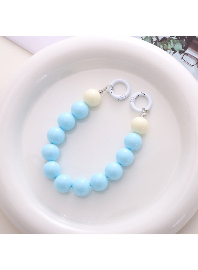 NIBEMINENT Phone Charm/ Chain Strap for Women Girls, Acrylic Ball Cell Phone Case Lanyard Wrist Strap - Image 1