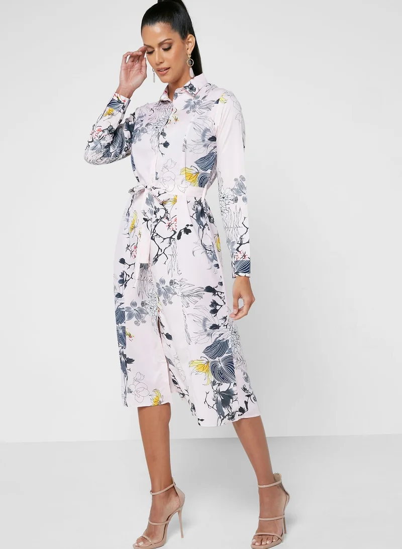 ELLA Shirt Dress With Tie Up