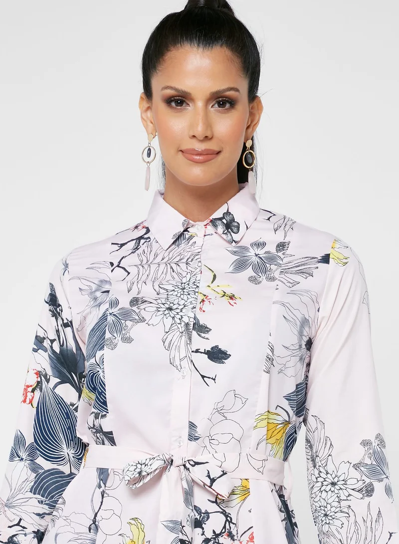 ELLA Shirt Dress With Tie Up