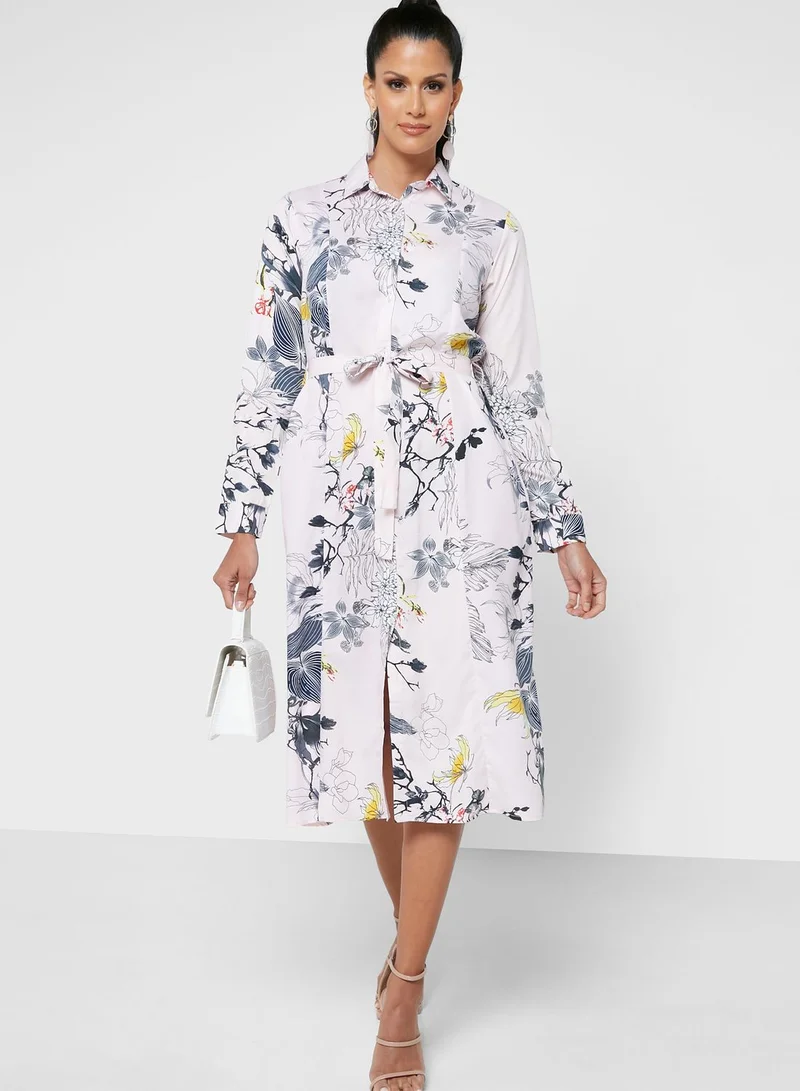 ELLA Shirt Dress With Tie Up