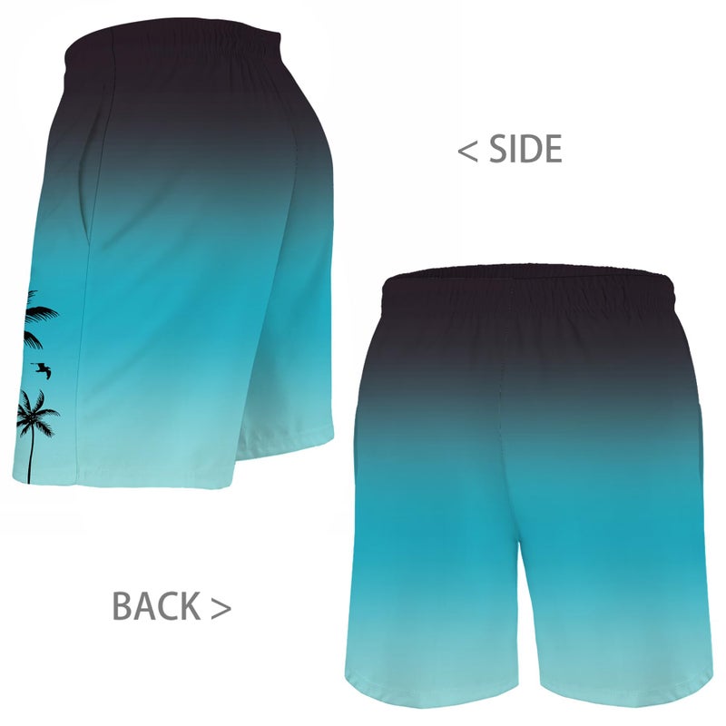 Lzzidou Men's Swim Trunks Hawaiian Bathing Mesh Lining Suit Swimsuits Beach Shorts with Pockets - Image 3