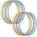 Sratte 6 Pcs Exercise Hoop Detachable Adjustable Plastic Hoops Snap Together Toy Ring Color Playground Toys for Girls and Boys Party Games Sports Exercise Dog Training28 InchSimple Colors - Image 3