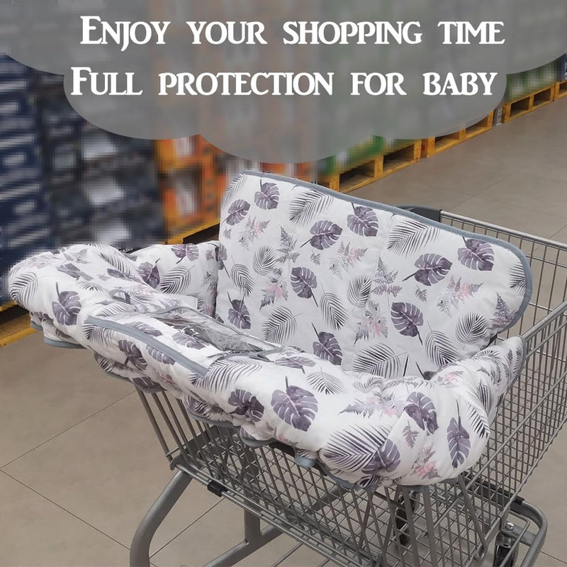 RHYDEER Shopping cart Cover for Baby, 2 in 1 high Chair Cover, roll in and go, Universal fit - Image 2