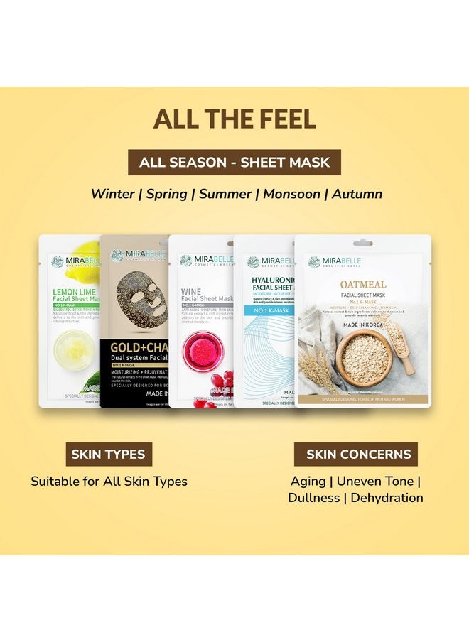 MIRABELLE Nourish Skin Facial Sheet Mask (Pack Of 5) - Bcs  - Image 3
