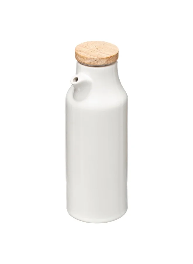 Five Simply Smart Ceramic Oil Vinegar Salt And Pepper Set White And Beige 18 X 13.3 X 15.3 Cm 179613