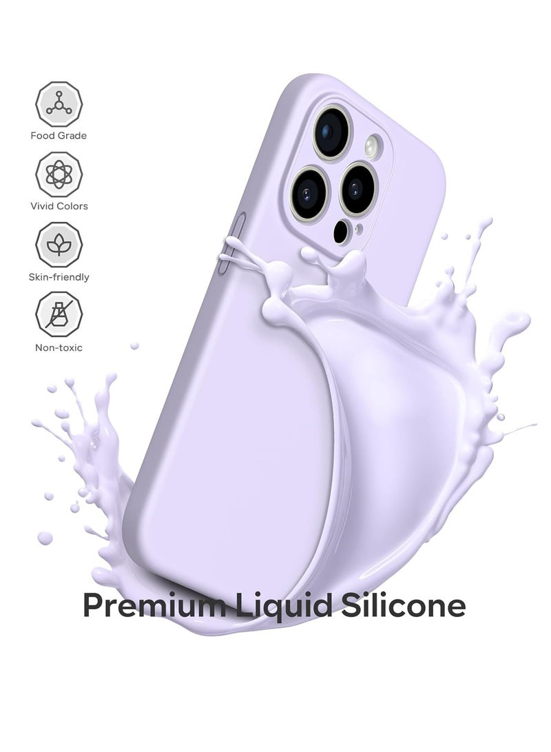 ELTRAZONE iPhone 15 Pro Max 6.7" Case – Pastel Lilac, Silky-Soft Liquid Silicone, Shockproof Rubber, Includes 1 x Screen Protector - Image 3