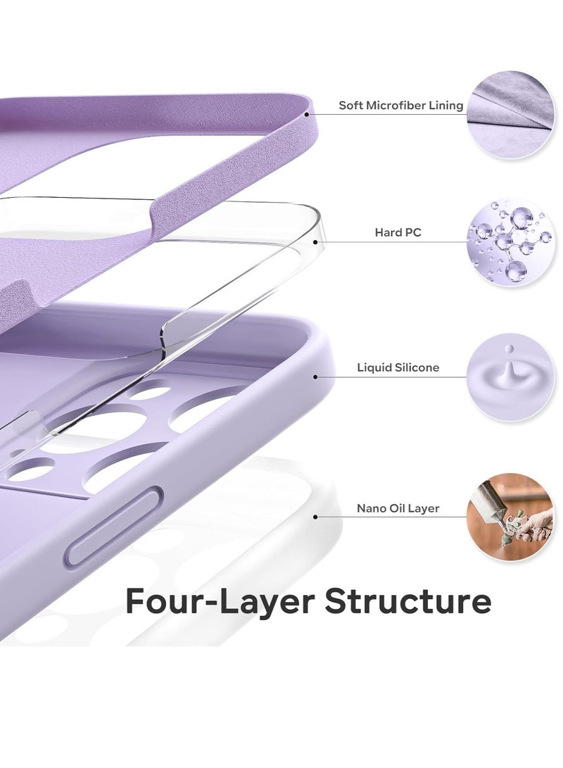 ELTRAZONE iPhone 15 Pro Max 6.7" Case – Pastel Lilac, Silky-Soft Liquid Silicone, Shockproof Rubber, Includes 1 x Screen Protector - Image 5