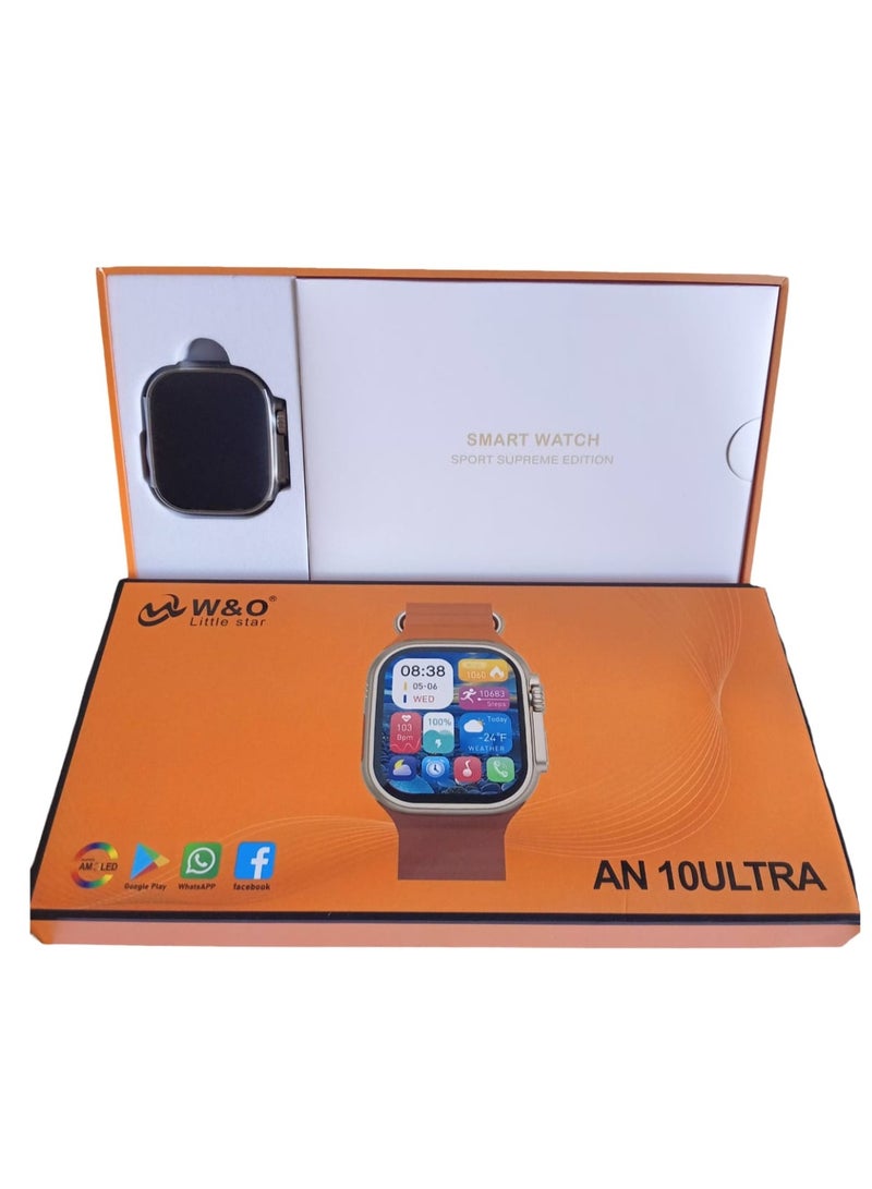 W&O W&O AN 10 Ultra Smart Watch, 2.0 Inch HD Screen, Heart Rate & Blood Oxygen Monitor, 720mAh Battery, IP67 Waterproof - Image 4