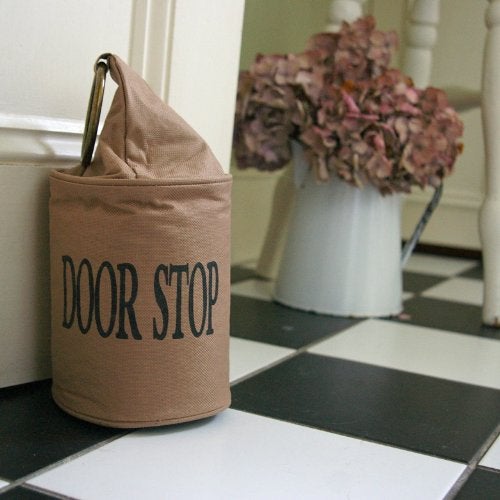 Esschert Design USA LH118 Fabric Doorstop with Ring, Brown - Image 1
