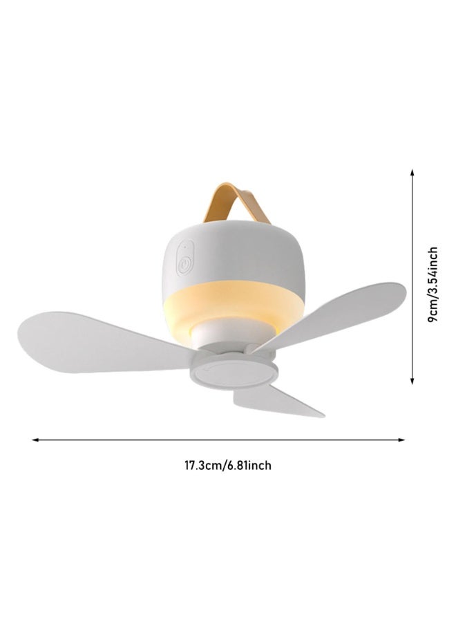 Bukela Rechargeable Mini Ceiling Fan with Remote Control, Ultra-Quiet 6-Inch Small Fan for Bedroom, Office, Tent, Portable USB-Powered Cooling, Silent Operation & Energy Saving (White) - Image 3