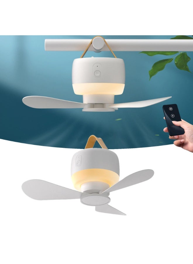 Bukela Rechargeable Mini Ceiling Fan with Remote Control, Ultra-Quiet 6-Inch Small Fan for Bedroom, Office, Tent, Portable USB-Powered Cooling, Silent Operation & Energy Saving (White) - Image 5