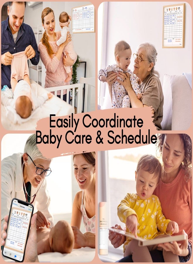 Mewl Twins Daily Log Whiteboard - Reusable Twin Baby Tracker to Log Feeding, Diapers & Sleep - Newborn Baby Journal & Schedule Chart for New Parents, Nanny, Babysitter - Pregnancy & New Mom Gift - Image 3