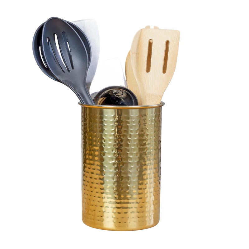 Darware Copper Coated Kitchen Utensil Holder 7Inch Tool Caddy Store All Your Wooden Spoons Spatulas More
