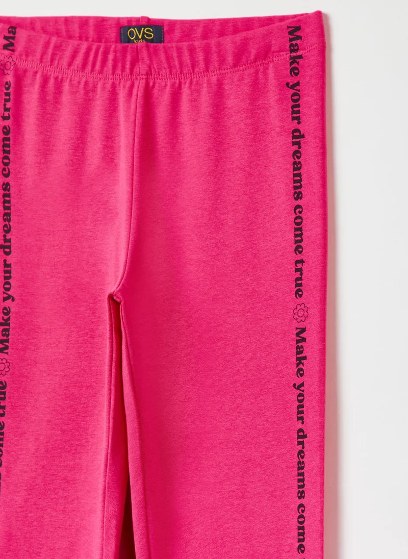 Ovs Three-Quarter Leggings With Print