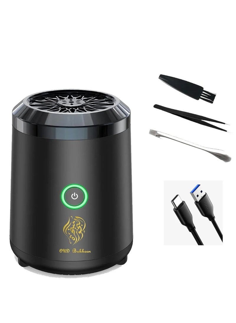 ACLIX Portable Electric Bakhoor Incense Burner – Rechargeable Incense Burner with Ceramic Heating Chamber, USB Charging Aroma Diffuser , Compact Design for Home, Office, Car & Travel Use - Image 1