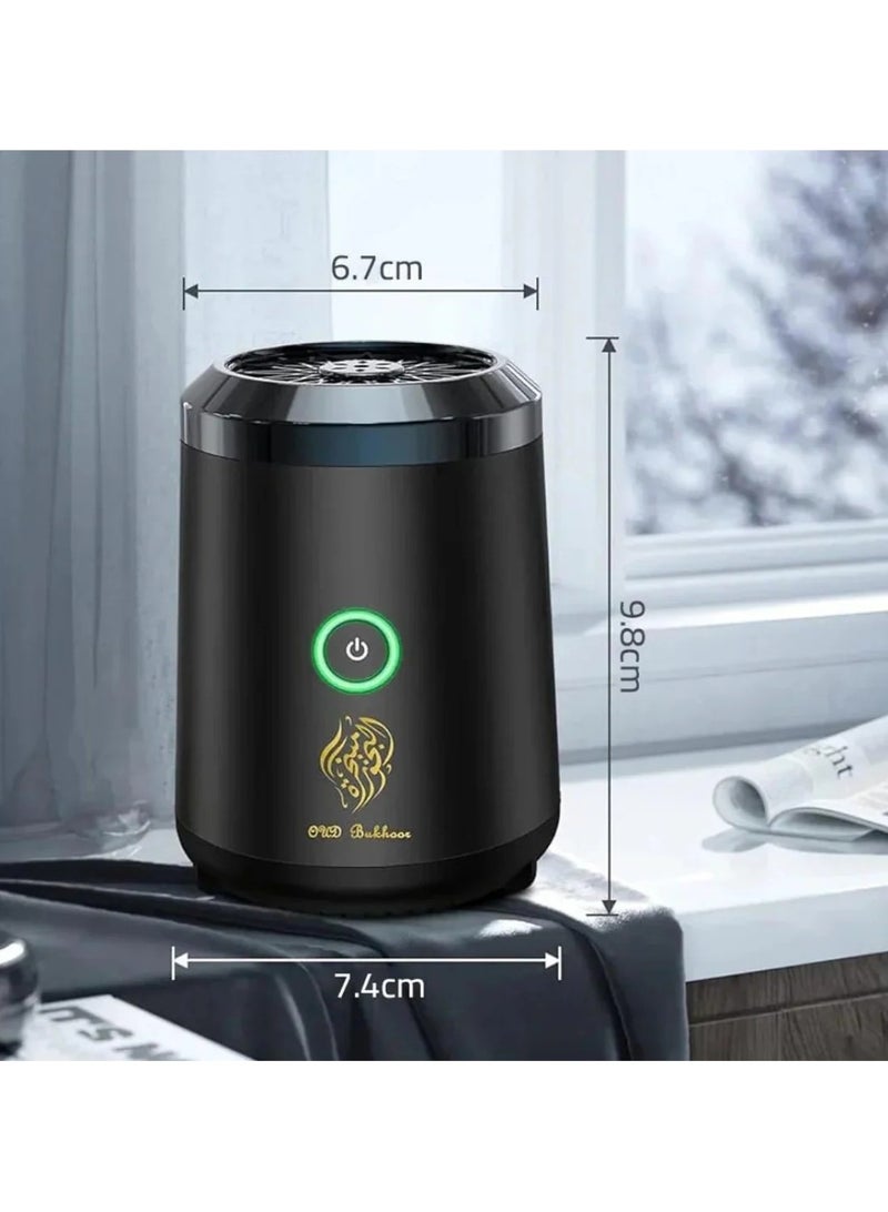 ACLIX Portable Electric Bakhoor Incense Burner – Rechargeable Incense Burner with Ceramic Heating Chamber, USB Charging Aroma Diffuser , Compact Design for Home, Office, Car & Travel Use - Image 3