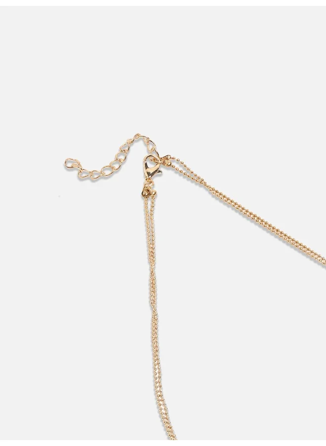 SOHI Bling Bean Multi-Strand Necklace