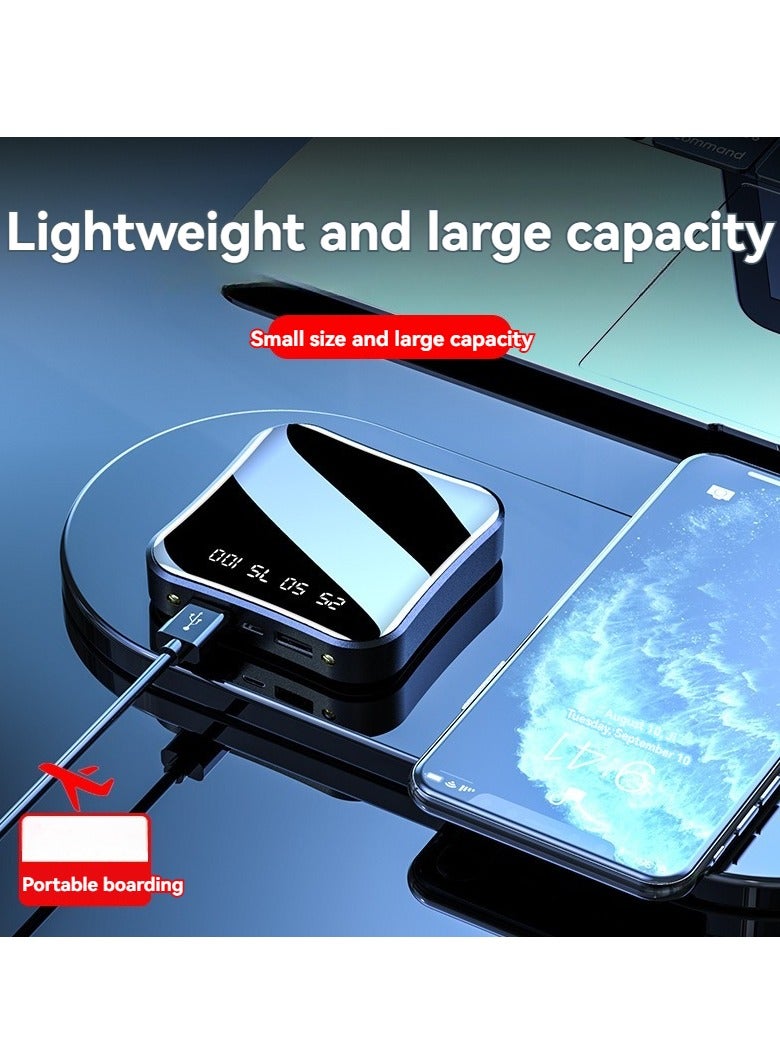 Beauenty New mini portable power bank 10000 mAh large capacity ultra-thin LCD mirror digital display mobile power supply (mysterious black) - Image 3