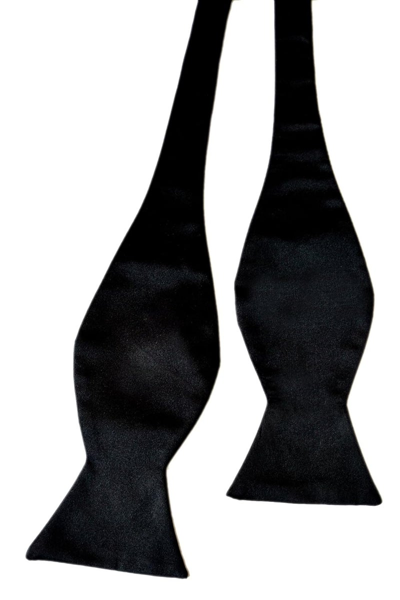 Blacksmith Black Self Tie Bowtie for Men - Image 2