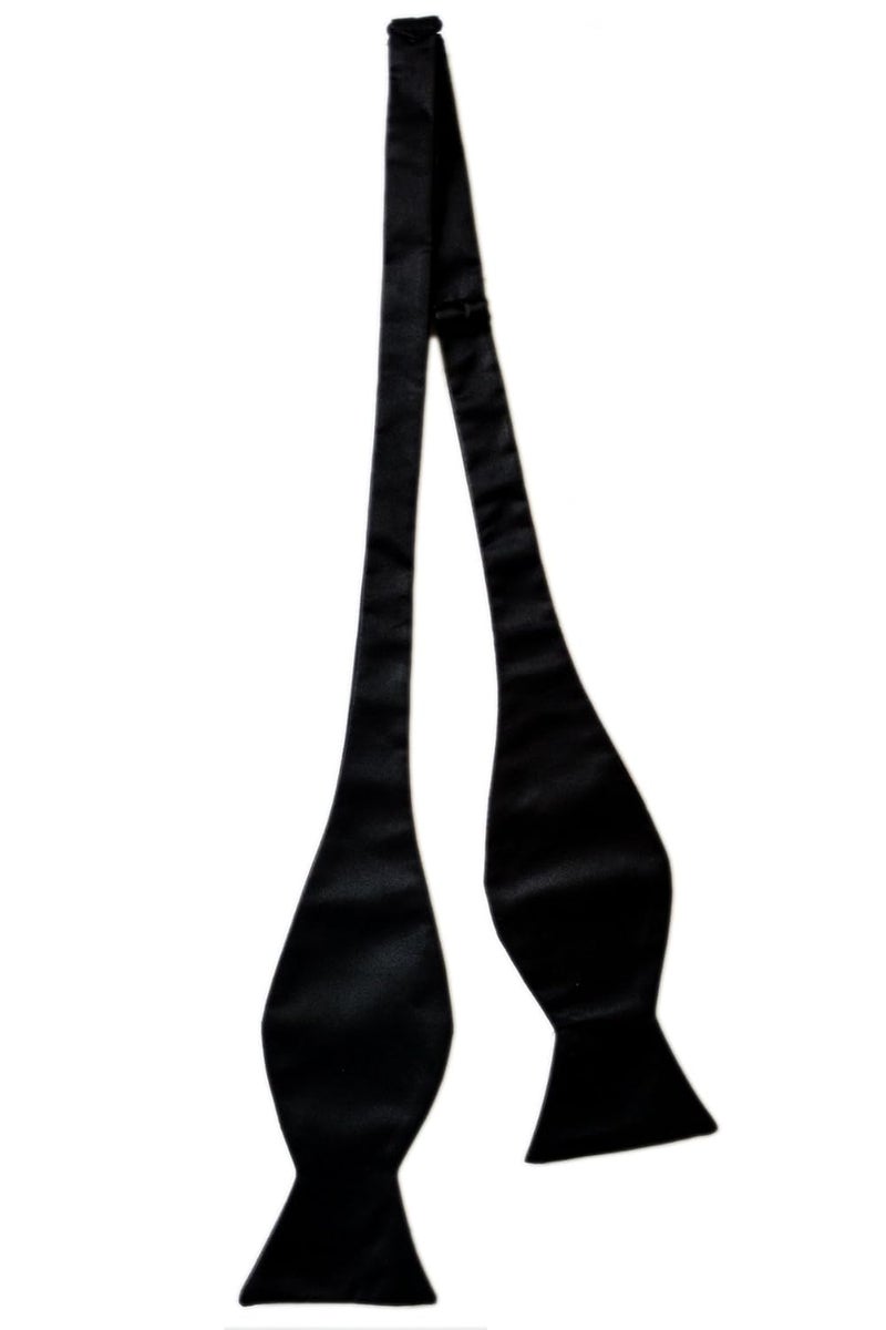 Blacksmith Black Self Tie Bowtie for Men - Image 1