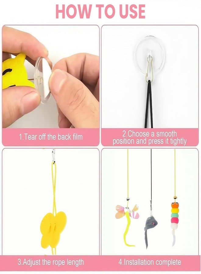 BharatBazaar 3PCS Hanging Spring Toys for Cats, Cat Toys, Interactive Cats Door Hanging Toy with Springs and Mouse for Indoor Cats - Adult Self Play - Image 5