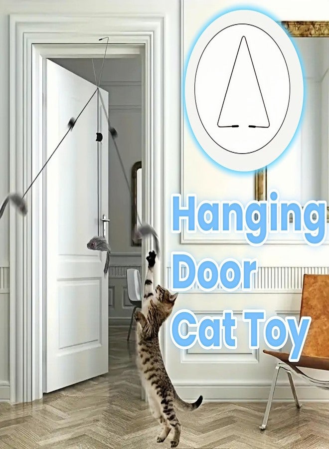 BharatBazaar 3PCS Hanging Spring Toys for Cats, Cat Toys, Interactive Cats Door Hanging Toy with Springs and Mouse for Indoor Cats - Adult Self Play - Image 3