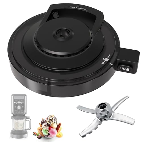 MTGSTOCL NC500 Outer Bowl Lid with Paddle for Ninja Ice Cream Maker, Reusable Creami Lid Replacement with Blade, Creami Replacement Parts Compatible with NC500/NC501 Series, Dishwasher Safe, Perfect Fit - Image 1