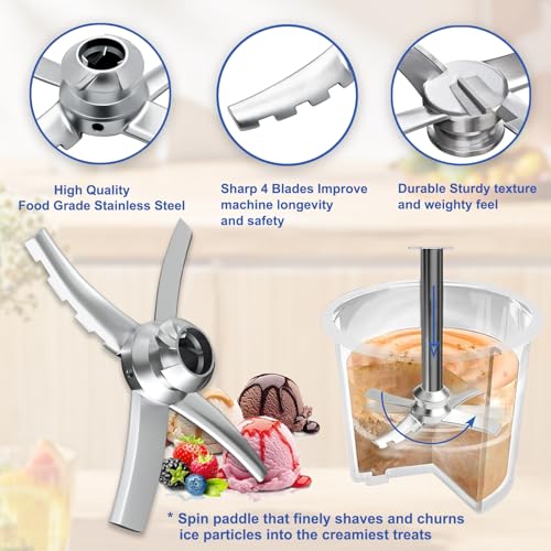 MTGSTOCL NC500 Outer Bowl Lid with Paddle for Ninja Ice Cream Maker, Reusable Creami Lid Replacement with Blade, Creami Replacement Parts Compatible with NC500/NC501 Series, Dishwasher Safe, Perfect Fit - Image 5