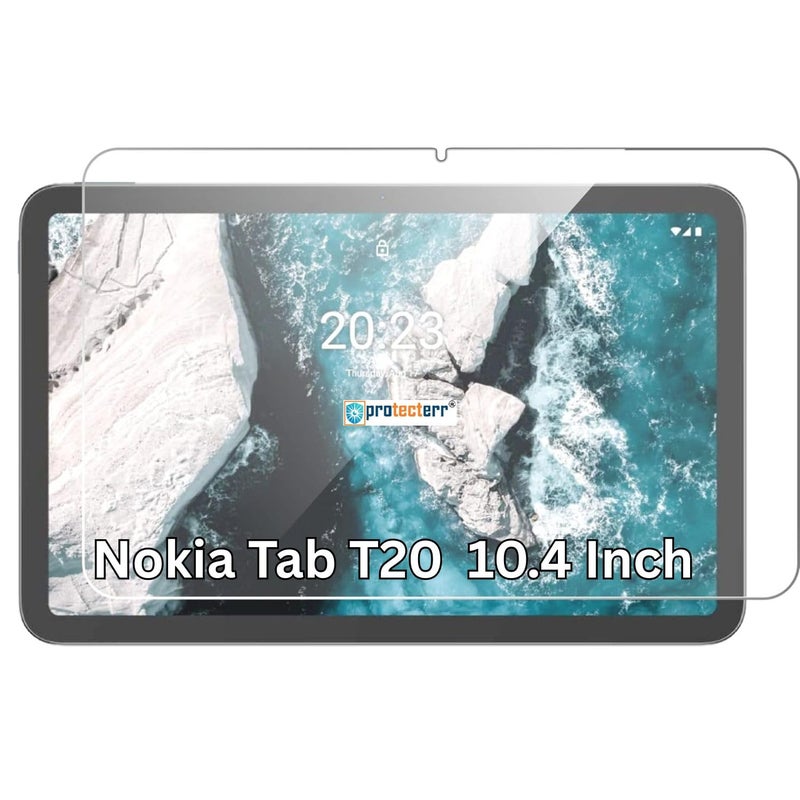 PROTECTERR 1 Pack| Screen Guard Protector for Nokia Tab T20 10.4 inch - Ultra-Thin, HD Clear, 9H Hardness, Anti-Scratch, Bubble Free, Edge to Edge (Not a Tempered Glass) - Image 1