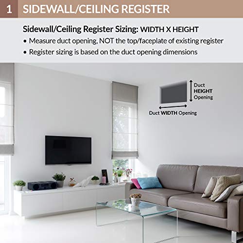 Accord Ventilation Accord AASWWH2126 Sidewall/Ceiling Register with 2-Way Aluminum Design, 12-Inch x 6-Inch(Duct Opening Measurements), White - Image 2