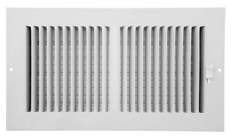 Accord Ventilation Accord AASWWH2126 Sidewall/Ceiling Register with 2-Way Aluminum Design, 12-Inch x 6-Inch(Duct Opening Measurements), White - Image 1