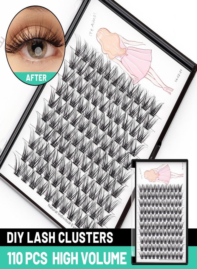 Bodermincer C Curl 0.07 Wide Cluster DIY Eyelash Extension 3D Individual Lashes Natural Look Cluster Lashes Easy Apply Volume Lash Extensions (8mm) - Image 3