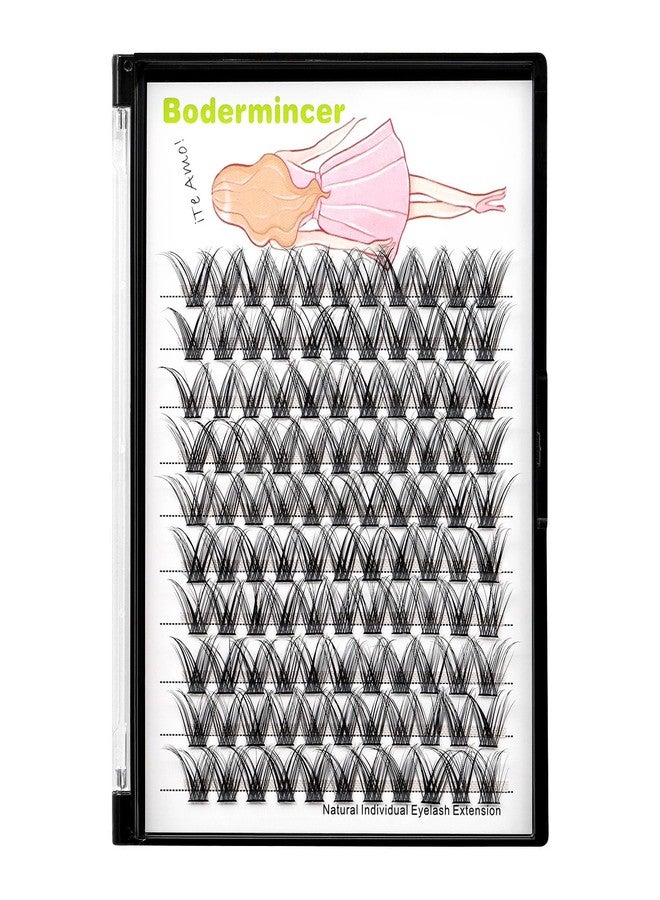 Bodermincer C Curl 0.07 Wide Cluster DIY Eyelash Extension 3D Individual Lashes Natural Look Cluster Lashes Easy Apply Volume Lash Extensions (8mm) - Image 1