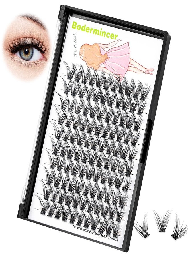 Bodermincer C Curl 0.07 Wide Cluster DIY Eyelash Extension 3D Individual Lashes Natural Look Cluster Lashes Easy Apply Volume Lash Extensions (8mm) - Image 2