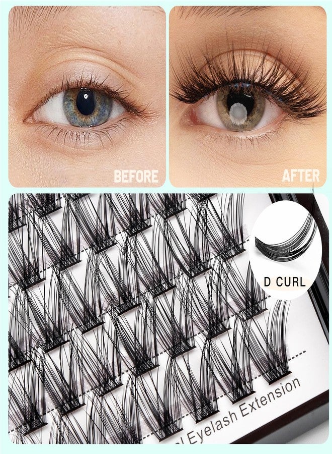 Bodermincer C Curl 0.07 Wide Cluster DIY Eyelash Extension 3D Individual Lashes Natural Look Cluster Lashes Easy Apply Volume Lash Extensions (8mm) - Image 4