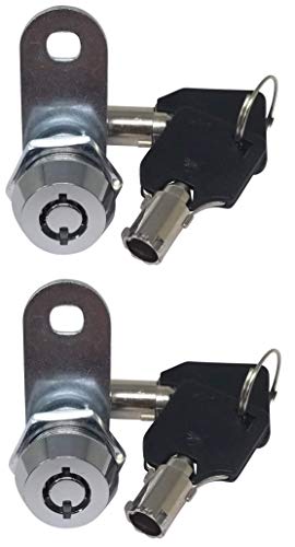 Admiral Locks Tubular Cam Lock, Keyed Alike Removable Key RV Compartment Storage Lock Cabinet Locks (Chrome Pack of 2, 5/8" 180°) - Image 1