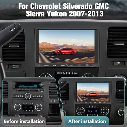Vratzn Android 13 Car Radio Stereo for Chevrolet Silverado GMC Sierra Yukon 2007-2013 with 2G RAM 64G ROM CarPlay Android Auto Bluetooth GPS - Image 2