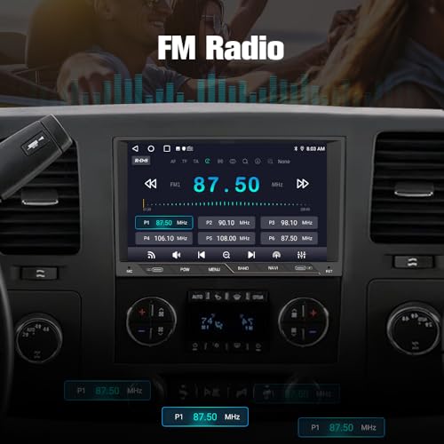 Vratzn Android 13 Car Radio Stereo for Chevrolet Silverado GMC Sierra Yukon 2007-2013 with 2G RAM 64G ROM CarPlay Android Auto Bluetooth GPS - Image 5