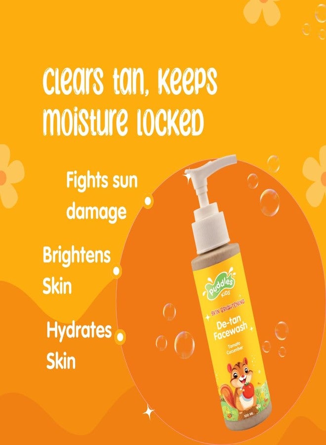 Puddles Bring Start School Duo | Kids Detan Facewash + Sunscreen | Gentle Cleansing & Daily Sun Protection | Brightening, Non-Sticky, Dermatologically Tested, Safe Skincare Combo for School Routine - Image 4