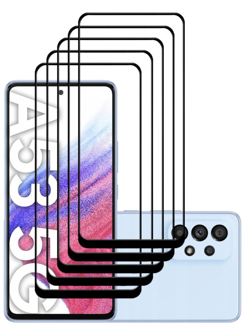 ACLIX 5 Pieces Antistatic ESD Dustproof Premium Quality High Definition Tempered Glass Screen Protector Designed For Samsung Galaxy A53 5G - Image 1