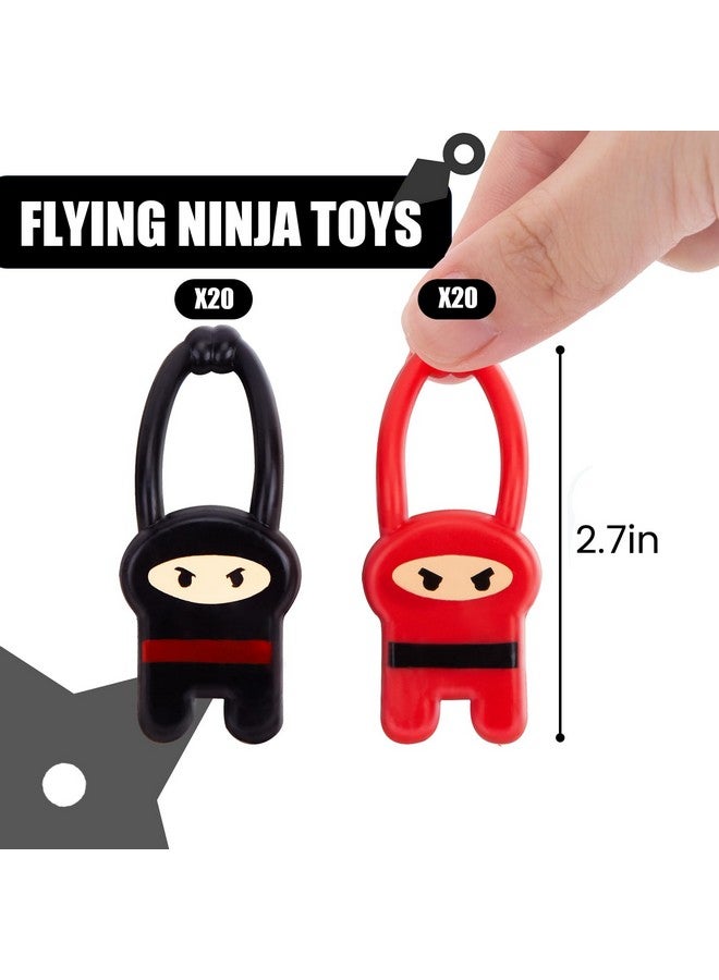 شيندل 40 قطعة من النينجا الطائر المرن من Shindel، ألعاب النينجا المقلاع المرنة المضحكة للأولاد والبنات، هدايا عيد ميلاد رائعة، هدايا حفلات، هدايا تبادل للفصل الدراسي للأعمار من 8 إلى 12 عامًا - Image 2