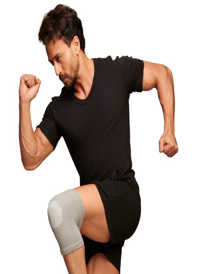 Leeford Ortho Premium Knee Cap Support for Pain Relief | Gym Knee Support for Sprains, Arthritis & Tendonitis | Men & Women | Comfortable, Breathable & Non-Slip Size -XL Grey - Image 1