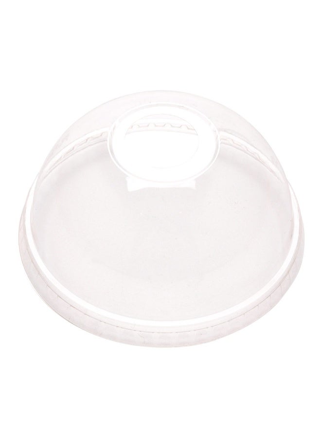 Restaurantware غطاء فقط: غطاء قبة بلاستيكي أساسي 9، 12، 16 أونصة، 1000 غطاء قبة لأكواب الشرب - دائري، مع فتحة للشرب، بلاستيك PLA أسود، متين، الأكواب تباع بشكل منفصل