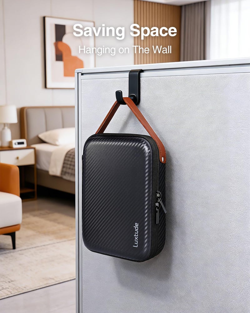 Luxtude Travel Sunglasses Organizer Case for Women Men, Glasses Case Multiple Pairs w/Adjustable Slots, Hard Shell Sunglass Storage Cases, Multiple Eyeglass Organizer for Camping/Road Trip/Beach - Image 4