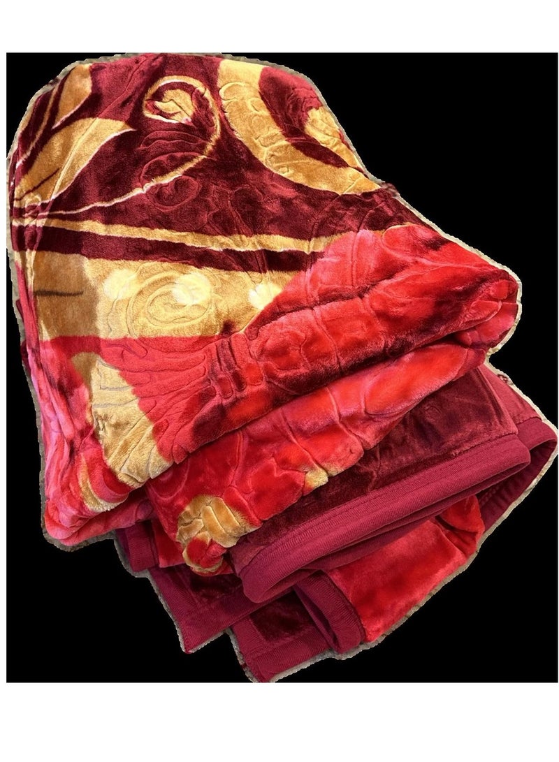 MAARYA GOLD 2 PLY SUPER SOFT EMBOSSED BLANKET - Image 3