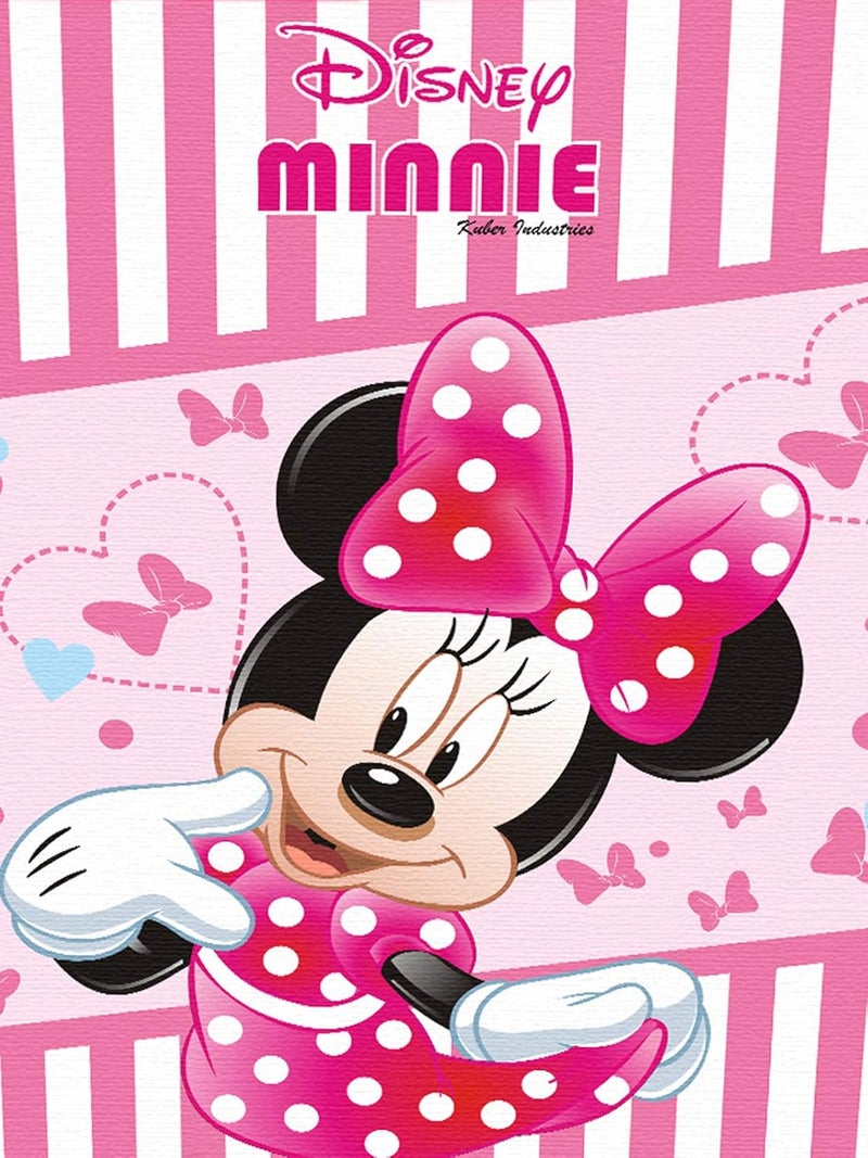 Kuber Industries Disney Cars & Minnie Print Non Woven Fabric Foldable Laundry Basket, Toy Storage Basket, Cloth Storage Basket with Lid & Handles (Set of 2, Black & Pink)-KUBMART10408 - Image 5