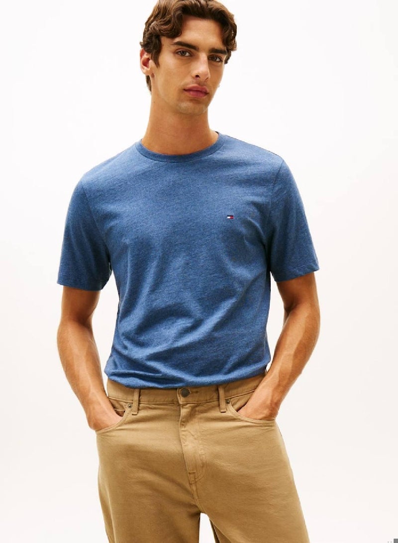 TOMMY HILFIGER Flag Embroidery Crew Neck T-Shirt - Image 1