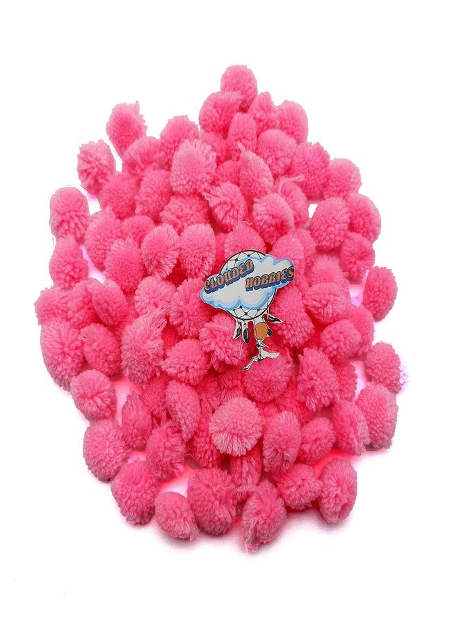 Clouded Hobbies Pom Pom Wool Balls, Size 20mm (2cm) Used in Art & Craft, Decoration, Jewellery Making, Toran Making, Macrame Art, Decorations, Dresses, School Projects, Pack of 95 pcs (Baby Pink) - Image 2