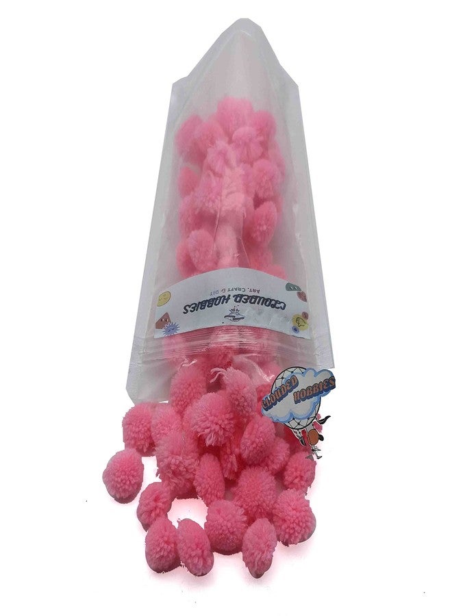 Clouded Hobbies Pom Pom Wool Balls, Size 20mm (2cm) Used in Art & Craft, Decoration, Jewellery Making, Toran Making, Macrame Art, Decorations, Dresses, School Projects, Pack of 95 pcs (Baby Pink) - Image 5
